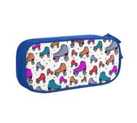 Pouch For School Office Supplies Roller Skates Colorful Big Capacity Pen Case Large Capacity Pencil Bag For Students Stationery Pouch Pencil Box Desk Organizer With Smooth Zipper Portable Pencil