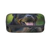 Pouch For School Office Supplies Rottweiler Wallpaper Big Capacity Pen Case Large Capacity Pencil Bag For Students Stationery Pouch Pencil Box Desk Organizer With Smooth Zipper Portable Pencil