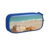 Pouch For School Office Supplies Summer Starfish Seashell Big Capacity Pen Case Large Capacity Pencil Bag For Students Stationery Pouch Pencil Box Desk Organizer With Smooth Zipper Portable Pencil