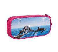 Pouch For School Office Supplies Unique 3d Animal Dolphin Big Capacity Pen Case Large Capacity Pencil Bag For Students Stationery Pouch Pencil Box Desk Organizer With Smooth Zipper Portable Pencil