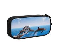 Pouch For School Office Supplies Unique 3d Animal Dolphin Big Capacity Pen Case Large Capacity Pencil Bag For Students Stationery Pouch Pencil Box Desk Organizer With Smooth Zipper Portable Pencil