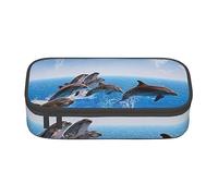 Pouch For School Office Supplies Unique 3d Animal Dolphin Big Capacity Pen Case Large Capacity Pencil Bag For Students Stationery Pouch Pencil Box Desk Organizer With Smooth Zipper Portable Pencil