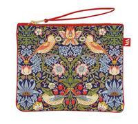Pouch Make Up Bag/Purse - Strawberry Thief by William Morris Print - Zip Closure