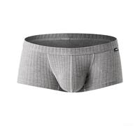 Pouch Supportive Mens Boxer Shorts, Crafted for Comfort and Style in Mind (L Gray)