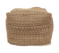 Pouf Cover,17x17x13 in Unstuffed Pouf Ottoman Cover for Living Room,Square Boho Pouf Cover Unstuffed, Cotton Woven Storage Bean Bag Chair Seat for Bedroom Living Room (Core Not Included)