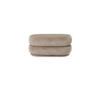 Pouf Oval Faded Velvet Stool Medium Ferm Living Beige - 5704723031116