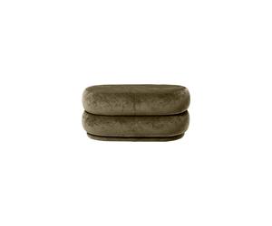 Pouf Oval Faded Velvet Stool Medium Ferm Living Forest - 5704723031093