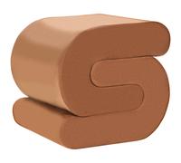 Pouffe ARCADIA Velvet Golden Brown