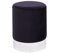 Beliani Pouffe BRIGITTE Velvet Black, Black