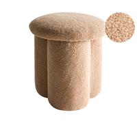 Beliani Pouffe CARRINGTON Boucle Beige