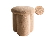 Pouffe CARRINGTON Boucle Beige