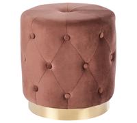 Beliani Pouffe Carrollton Velvet Brown