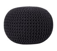 Pouffe CONRAD Cotton Black