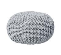 Beliani Pouffe CONRAD Cotton Light Grey (52384), Grey