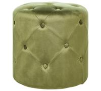 Beliani Pouffe COROLLA Velvet Olive Green, Green