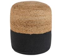 Beliani Pouffe DALAMA Jute Black, Black
