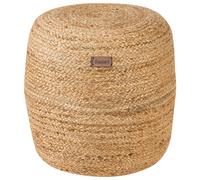 Beliani Boho Pouffe Dalama Jute Sand Beige