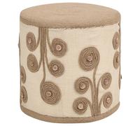 Pouffe DIMAN Jute White