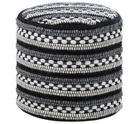 Beliani Pouffe GUNTUR Wool Black/ White, Black