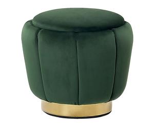 Pouffe IRVING Dark Green Velvet