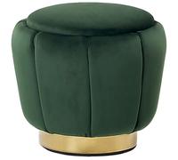 Beliani Pouffe IRVING Velvet Dark Green, Green