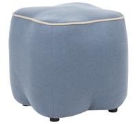 Beliani Pouffe JUNO Fabric Light Blue, Blue