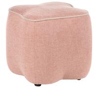 Beliani Pouffe JUNO Fabric Pink, Pink