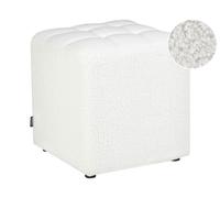 Pouffe KANSAS Boucle White 38 cm 38 cm 39 cm