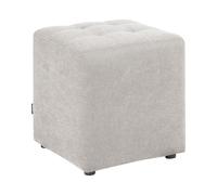 Pouffe KANSAS Fabric Light Grey
