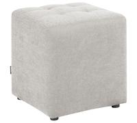 Pouffe KANSAS Fabric Light Grey