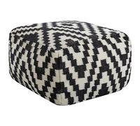 Pouffe KNIDOS Wool Black/ White