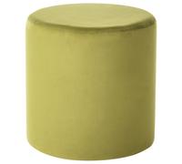Beliani Pouffe LOVETT Velvet Olive Green, Green