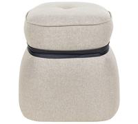 Beliani Pouffe Monterey Faux Linen Beige