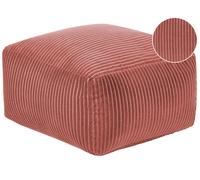 Beliani Pouffe MUKKI Cotton Light Red, Red