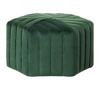 Beliani Pouffe MURIETTA Velvet Dark Green, Green