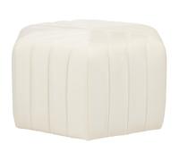 Beliani Pouffe MURIETTA Velvet Off-White, White