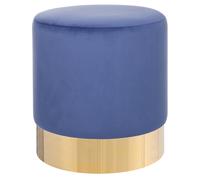 Beliani Pouffe SOPHIA Velvet Navy Blue, Blue