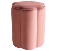 Beliani Minimalist Pouffe Tappen Velvet Pink