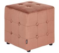 Beliani Pouffe WISCONSIN Velvet Peach Pink, Pink