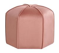 Beliani Retro Pouffe Wishek Velvet Pink