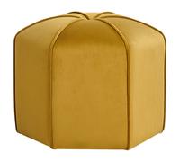 Beliani Retro Pouffe Wishek Velvet Yellow