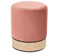 Beliani Velvet Pouffe Pink Yankton, Pink