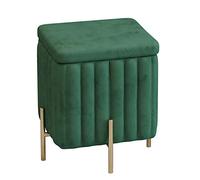 Pouffes and Footstools, Fabric low Stool, Concise Sofa Stool, Space Saving Shoe Changing Stool, 8 Colors (Color : Royal bluem, size : 45x45x42cm) (Color : Green, size : 4