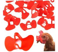 Poultry Accessories, 100PCS Chicken Supplies Pinless Peepers with Pliers, Anti-Injury Chicken Accessories Plastic Looper Glasses Avoid Bullying with Others