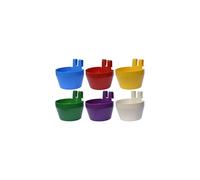 Poultry Cage Cups / Galley Cups / Aviary Cups, Pack of 12, Suitable For Both Food, Grit Or Water, Includes Integral Hook So The Cups Can Be Hung From