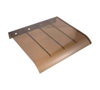 Poultry Coop Sun Shelter Plastic Waterproof Outdoor Door Awning Cover | Heavy Duty Design Reduces Glare, Light Brown Finish, Suitable for Ramps, Farmyard Entryways and Commercial Poultry Houses