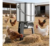 Poultry Feed Grinder, Multi-Functional Electric Food and Vegetable Chopper, Stainless Steel, 4 Blades, Suitable for Chicken and Duck Farming, 1000W