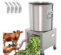 Poultry Feed Processor 1000W, Electric Vegetable Chopper with 4 Blades, Processes 100-120kg/h for Animal Feed, Vegetables, and Grains
