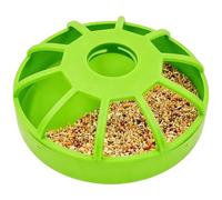 Poultry Feeder - 4.72 Inch Round PP Dispenser | Bird Food Tray - Non Slip Feeder UV Resistant Large Capacity Suitable for Hens Pigeons Quail Ducks Indoor Outdoor Farm Use