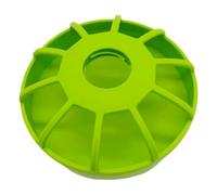 Poultry Feeder - Chicken Feeder, Round Spill Proof Non Slip Feeding, Resilient Synthetic Accessory Housing Unit | for Large Bird Cage Cockatiel Parakeet Parrot Pigeon Quail Duck Home Coop